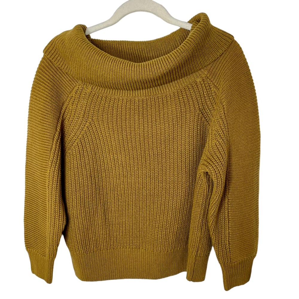 H&M‎ Moss Green Chunky Knit Cotton Blend Pullover Sweater in Size Extra Small